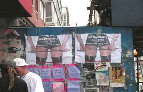 The World famous CBGB club - home of Blondie, Talking Heads and The Ramones! Click for directions